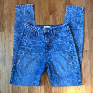 High Rise Acid Wash Jeans